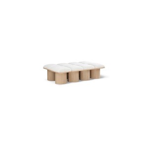 Meridian Furniture,Pavilion Boucle Fabric Bench - 1 of 4