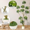 Artificial Umbrella Tree, Large Faux Plants Like Real with Trunk Made of Natural Wood for Living Room, Bedroom, Office, Garden - 3 of 4