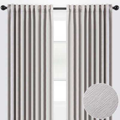 Silver Blackout Polyester Window Curtain Panels, 52 x 84 Inches