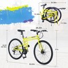 Infurnic Bicycles, Hybrid bike with Adjustable Seat, Road Bike For men women, Yellow, 69.29"*25.2"*37" - 2 of 4