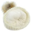 Kids Fur Pom Pom Knit Winter Beanie Ski Cap for Boys Girls - image 2 of 4