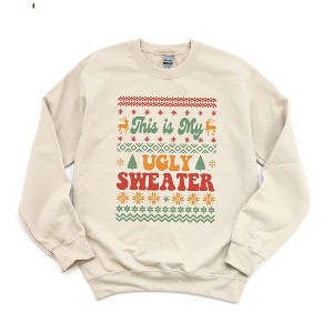 Simply Sage Market Women's Graphic Sweatshirt Ugly Sweater Deer - 1 of 2