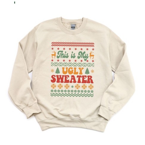 Simply Sage Market Women's Graphic Sweatshirt Ugly Sweater Deer - image 1 of 2