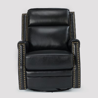 Hieronymus Genuine Leather Power Rocking Recliner with Tufted Design | ARTFUL LIVING DESIGN