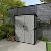 Resenkos Storage Garden Shed,Garden Sheds,Outdoor Garden Shed with Asphalt Roof, 2 Shelves, Lockable Doors and Adjustable Feet, Gray - 3 of 4