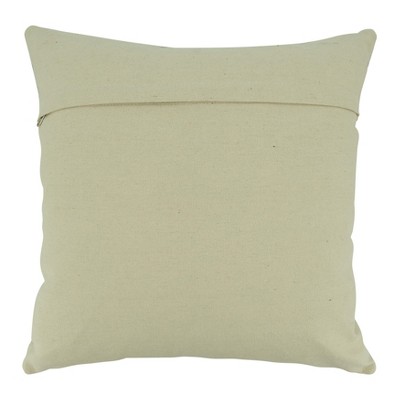 Gray Cowhide Leather Square Throw Pillow, 18"