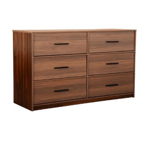 QingMoon 6-Drawer Dresser with Spacious Storage, Sturdy Wood Frame and Handle, Home Organization Storage for Living Room or Hallway - 1 of 4