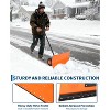 Heavy Duty Snow Shovel with Wheels – 29x20" Wide Adjustable Angled Blade – Ergonomic Metal Snow Pusher– Rolling Snow Removal Tool - 4 of 4