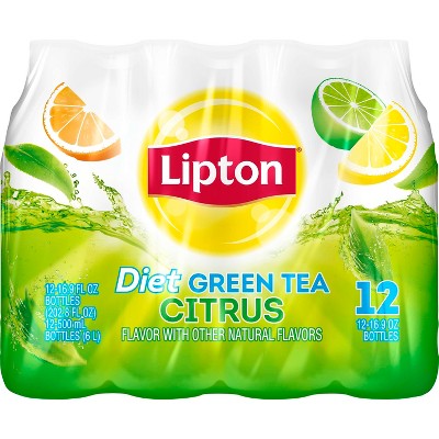 Lipton Diet Green Tea With Citrus - 12pk/16.9 fl oz Bottles