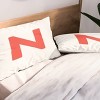 Deny Designs King April Lane Art Block Red Monogram N Microfiber Printed Pillow Sham - 2 of 3
