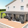 ALAULM 10’ x 26’ Wall Mount Gazebo Outdoor Pergola, Lean to Gazebo Canopy Awnings with Sloped Roof and Steel Frame - 2 of 4