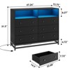 Nasitip 47.24'' Wide Dresser for Bedroom, 6 Drawer Modern Large Capacity Storage Cabinet Chests of Drawers & Wood Dressers Closet - 2 of 4