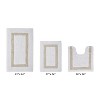 Hotel 3 PC Bath Rug 100% Premium Cotton Tufted Weave Two Tone Reversible Bathroom Rug, Super Soft Absorbent, Machine Washable Bath Mat - 2 of 4