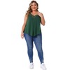 Agnes Orinda Women's Plus Size Lace Front V-Neck Sleeveless Spaghetti Strap Cami Tank Tops - 3 of 4