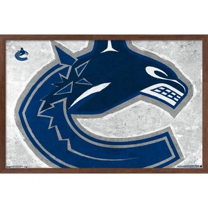 Trends International NHL Vancouver Canucks - Logo 19 Framed Wall Poster Prints - 1 of 4