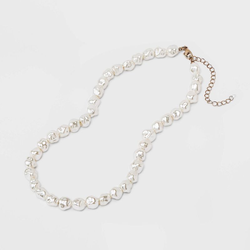 Beaded Pearl Necklace - A New Day&#8482; White, 4 of 6