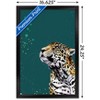 Trends International Snowtap - Jaguar Photobomb Framed Wall Poster Prints - 3 of 4