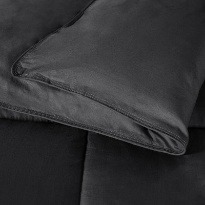 Twin Black Reversible Down Alternative Comforter