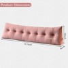 Bekrvio Velvet Wedge Headboard Pillow, Bed Rest Reading Backrest Cushion with Removable Cover & Side Pockets for Daybed & Couch - 2 of 4