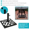 Sunnydaze Outdoor Heavy-Duty Cast Iron Decorative Modern Geometric Design Patio Yard Square Umbrella Base Stand - 17" - Black - 2 of 4