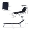 Syemin Patio Chaise Lounges, Portable Foldable Lounge Chair, Adjustable Angle Multifunctional Patio Lounge Chair, Black, 73.5"*22.75"*14.25" - 3 of 4