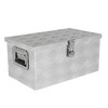 Gulches 20" Silver Aluminum Tool Box 5 Bar Tread Flat box for Truck Car Outdoor Trailer Pickup Underbody RV ATV Storage Tools Organizer w/Lock Handle - 2 of 4