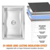 VEVOR Drop in Ice Chest, 27"L x 18"W x 21"H Stainless Steel Ice Cooler, Commercial Ice Bin with Sliding Cover, 40.9 qt Outdoor Kitchen Ice Bar - 4 of 4