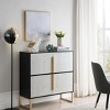 Vynxaria Four-Door Storage Cabinet, 42" Buffet Cabinet with Metal Base Handles, Sideboard Coffee Bar Cabinet for Kitchen, Dining Room, Living Room - 3 of 4
