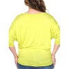Women's Plus Size Bat Sleeve Tunic Top - White Mark - 3 of 3