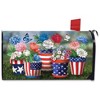 Briarwood Lane Summer Mailbox Cover  - Standard Size - America in Bloom For Summer Mailbox Cover - 3 of 3