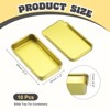 Unique Bargains Metal Anti-Oxidation Slide Top Rectangular Tin Containers 10 Pcs - 2 of 4