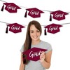 Big Dot of Happiness Maroon Graduation Hat Decorations - DIY Large Party Essentials - 20 Count - 2 of 4