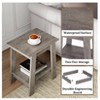 Nasitip 2PACK End Table,Wood Nightstand with 2-Tier Storage Shelf,Narrow Side Table for Small Spaces - 4 of 4