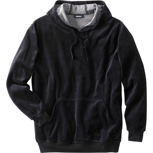 KingSize Men's Big & Tall Velour Short-Sleeve Pullover Hoodie - Big - 3XL,  Steel Silver