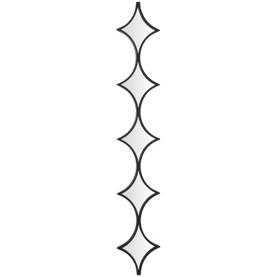 Contemporary Metal Geometric Wall Mirror with Diamond Pattern - Olivia & May