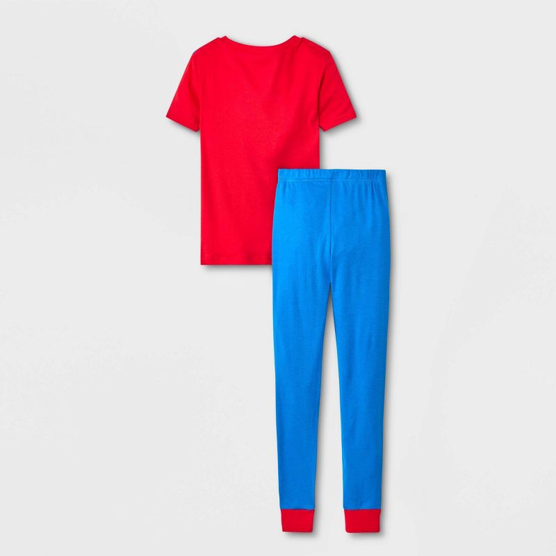 Boys' Justice League 4pc Pajama Set - Black/Red/Blue, 2 of 4