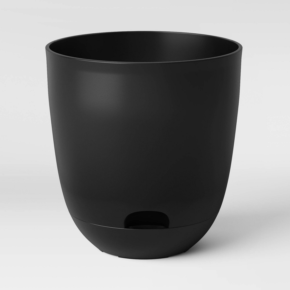 Photos - Flower Pot Self-Watering Plastic Indoor Outdoor Planter Pot Black 20"x20" - Room Esse