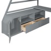 NicBex Full Size Loft Bed with Desk Pine Bed Frame with 2 Shelves, 7 Drawers, Stairs and Full Length Guardrail, No Box Spring Required - 4 of 4