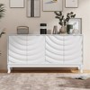 Lyngins Sideboard Buffet Cabinets with Wavy Pattern Doors,Handleless Press-to-open Design,Coffee Bar Cabinets,Credenzas for Kitchen,Entryway - 2 of 4