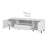 VANIRROR Modern TV Console, TV Stand & Entertainment Cabinet with Storage Shelves – White TV Cabinet for Living Room, Bedroom, or Home Theater - 3 of 4