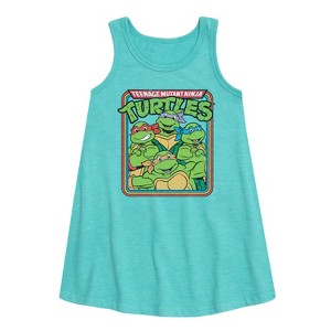 - Teenage Mutant Ninja Turtles - Retro Group Graphic Sleeveless Aline Dress - 1 of 3