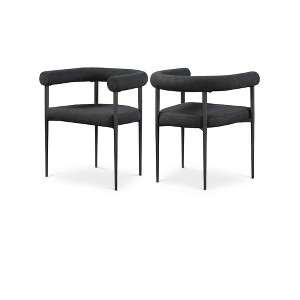 Meridian Furniture,Louie Boucle Fabric Dining Chair, Set of 2 - 1 of 4
