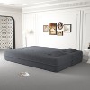 TIRAMISUBEST Floor Loveseat with 2 Pillows, Convertible Teddy Fabric Sleeper Sofa Bed, Full Size Folding Mattress - 3 of 4