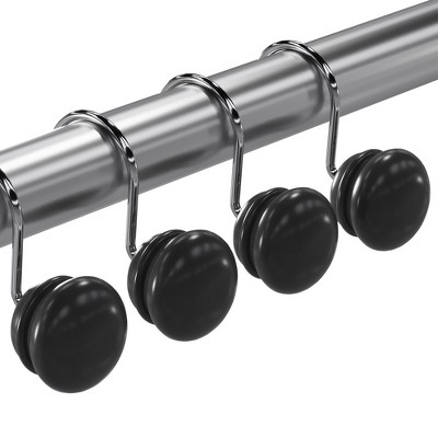 Creative Scents Set of 12 Sturdy Decorative Shower Curtain Hooks for Bathroom Shower Curtain