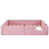 NicBex Twin Upholstered Platform Bed Frame with Charging Station & Guardrails,Modern Toddler Bed for Bedroom,Kids Room - 4 of 4