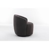 Gulches Dark Gray Teddy Fabric Swivel Accent Barrel Chair - 360¡ã Swivel, Ergonomic Backrest, Black Powder-Coated Metal Base, 250 LBS Capacity - 4 of 4