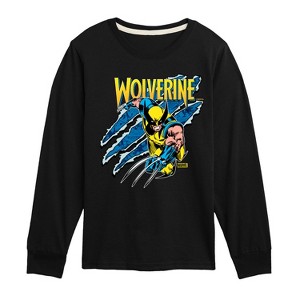 Boys' - Marvel - Wolverine Slash Long Sleeve Graphic T-Shirt - 1 of 4