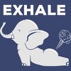 Junior's Design By Humans Exhale Elephant Beyond Yoga Meditation By JplusFunny T-Shirt - 2 of 3