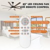 Parrot Uncle 65" Modern LED Windmill Ceiling Fan with Light and Remote-Three Color Temperature - 3 of 4
