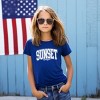 The Juniper Shop Varsity Sunset Chaser Youth Short Sleeve Tee - M - Royal - 3 of 4
